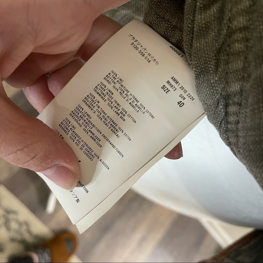 Min Miu Green Button Down Jacket Size 40 - image 4